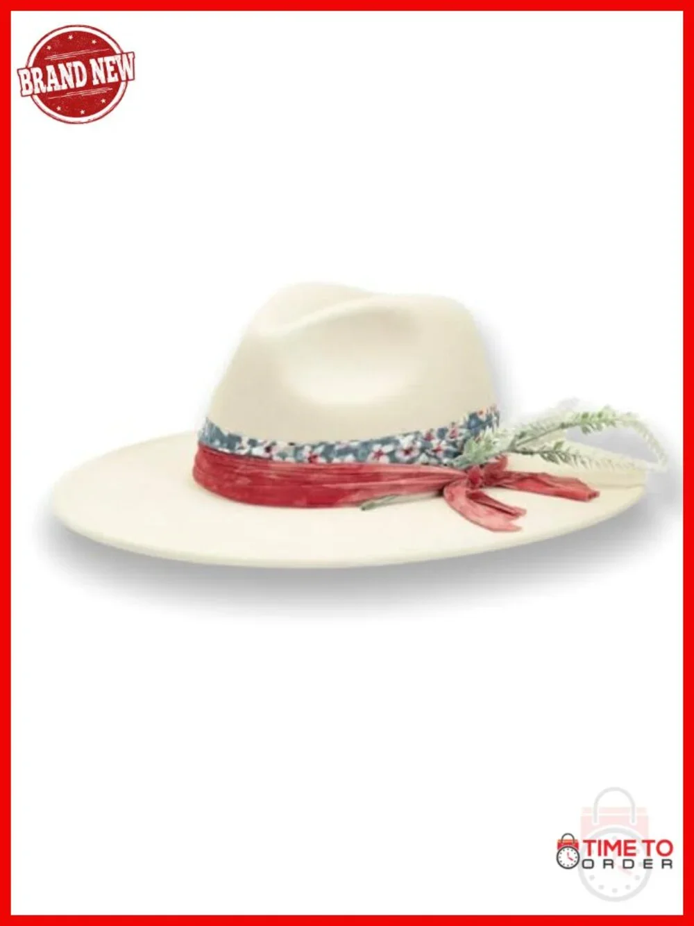 Wide Brim Fedora Hat for Men Women - Felt Hat with Gift Box